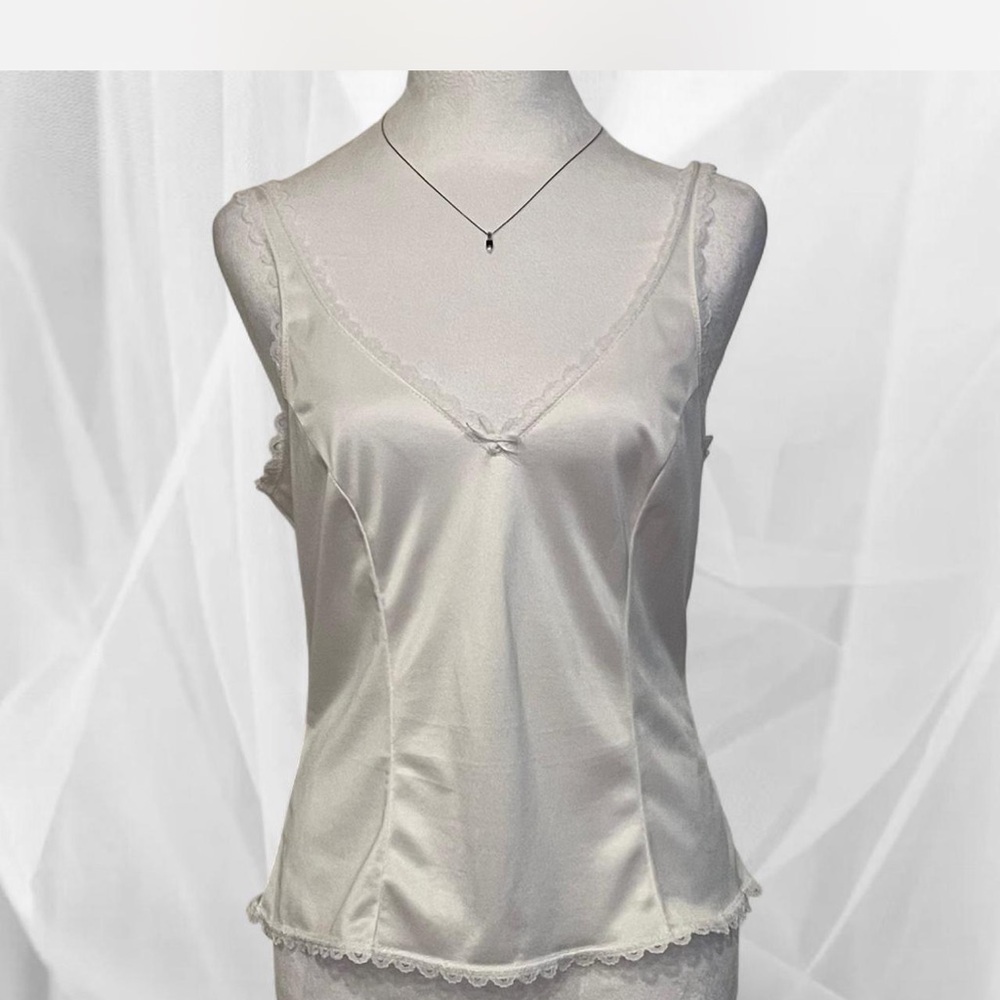 Warner's Vintage white Satin Camisole top